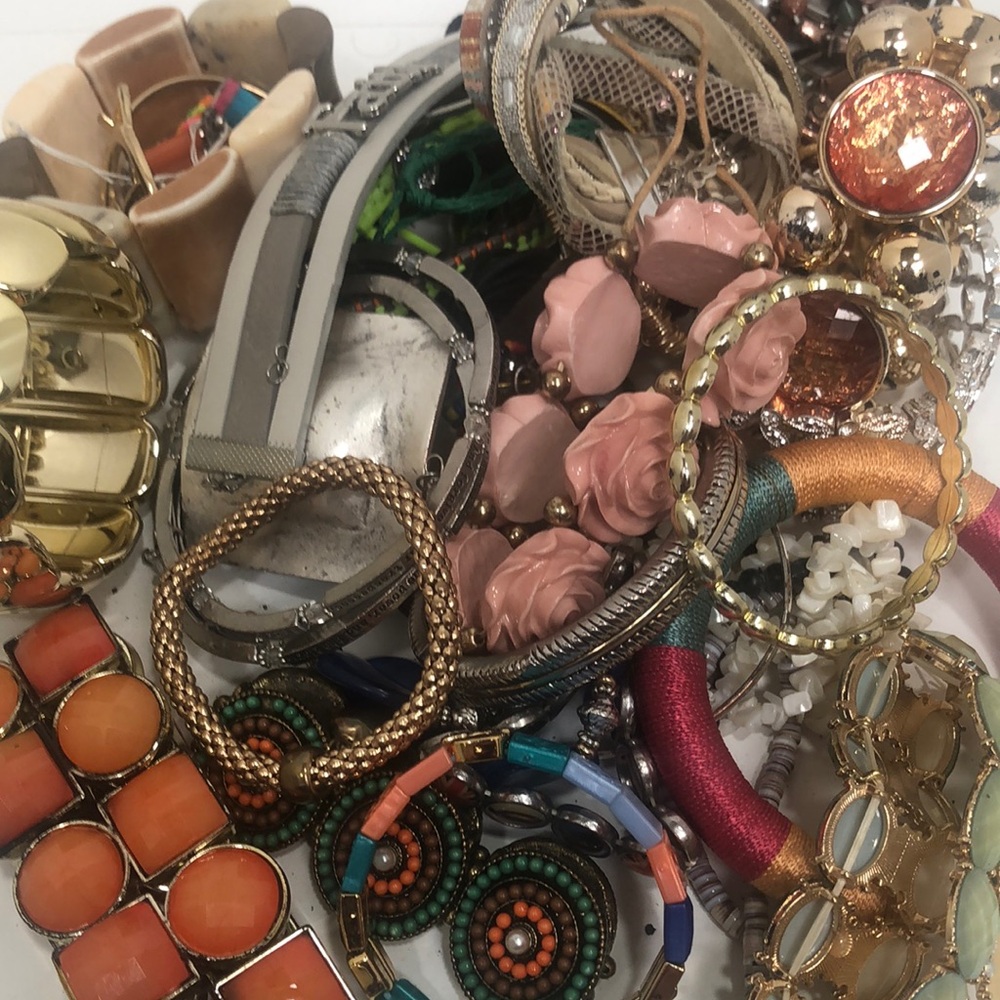 Mix Lot of Assorted Bracelets Craft Repair Junk